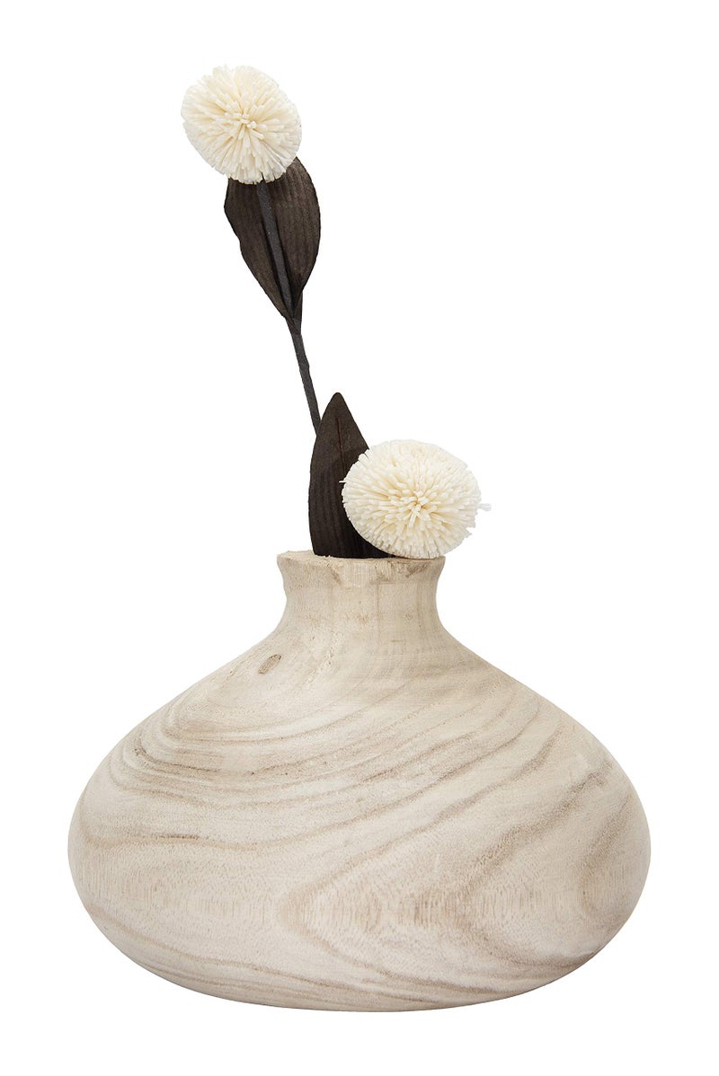 Creative Co-Op Small Paulownia Wood Vase (Each one Will Vary) - Image 5